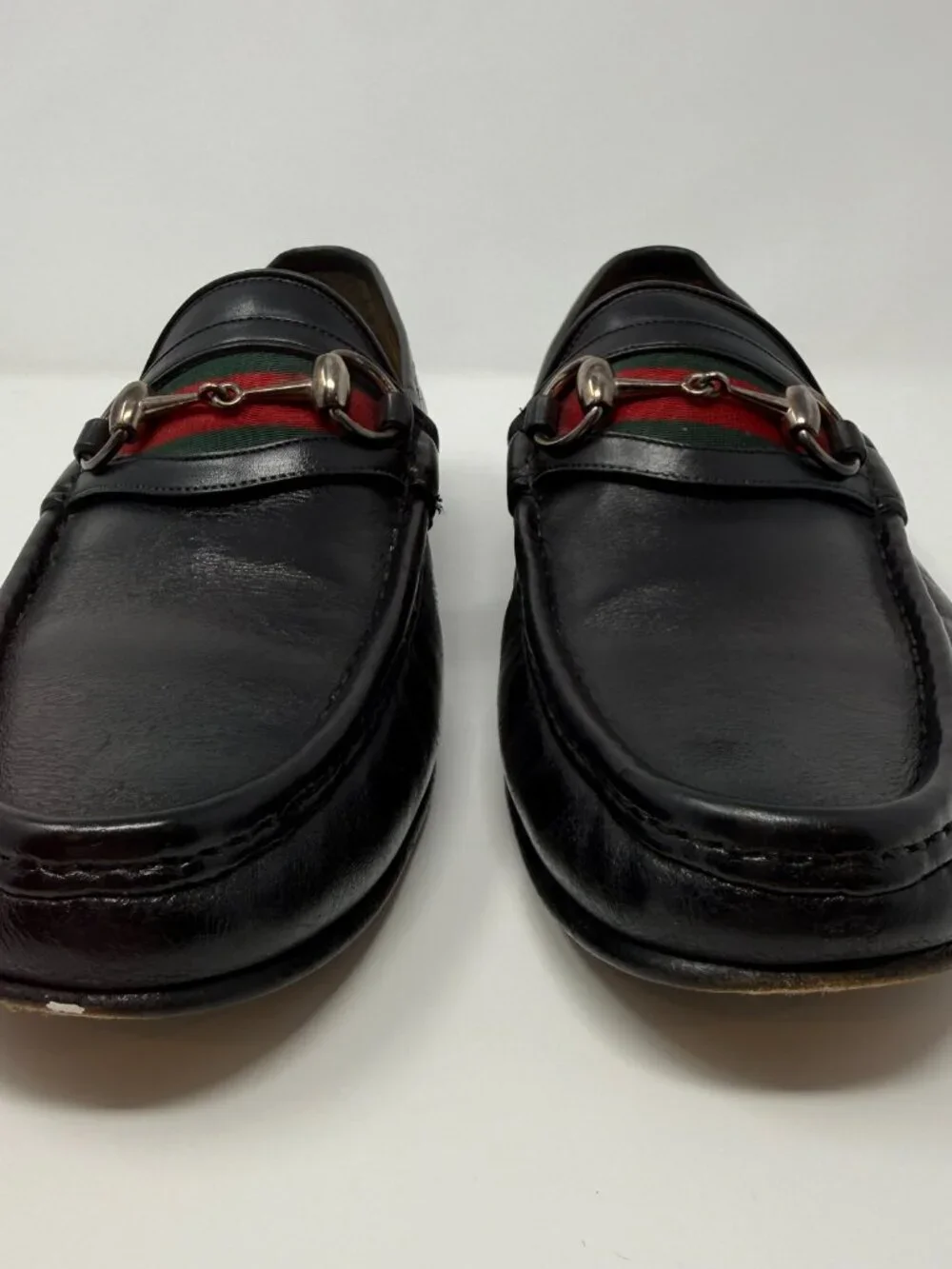 Gucci Leather Horsebit Loafers Men's 9.5 D Black Classic Designer Preppy Luxury